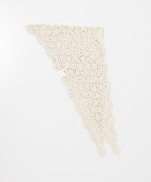 RODE SKO（ロデスコ）の「レースニットバブーシュカ（バンダナ/スカーフ・レディース・OFF/DARK BROWN・one）」の8枚目の写真