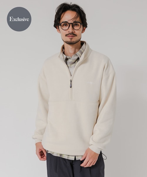 URBAN RESEARCH(アーバンリサーチ)の「『別注』THOUSAND MILE×URBAN RESEARCH ニットフリースハーフジッププルオーバー(その他トップス・メンズ・BLACK/CHARCOAL/NAVY/OFF・M/L)」の1枚目の写真