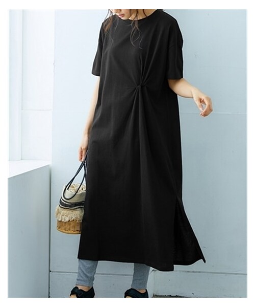 nissen（ニッセン）の「【2点セット】Tシャツワンピース＋