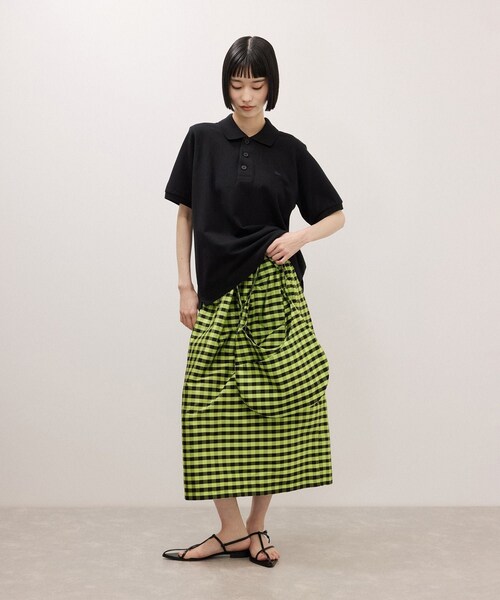 ADAM ET ROPE'(アダムエロペ)の「【COMING OF AGE(カミング オブ エイジ)】DRASTRING MAXI SKIRT(スカート・レディース・ブラック/キミドリ/ターコイズ/レッド・F)」の10枚目の写真