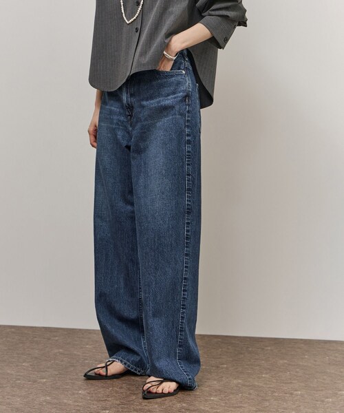 ADAM ET ROPE'（アダムエロペ）の「【upper hights（アッパー ハイツ）】THE GARNET（デニムパンツ・レディース・ネイビー/ブルー・22/23/24/25）」の5枚目の写真
