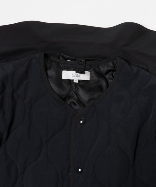 URBAN RESEARCH ROSSO（アーバンリサーチロッソ）の「3WAYステンカラーハーフコート ライナーセット（ステンカラーコート・メンズ・BLACK/CHARCOAL・M/L）」の14枚目の写真