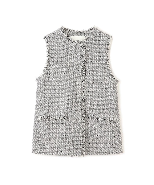 ROPE'(ロペ)の「ミックスツイードジレベスト/26SS(ベスト・レディース・ブラック系/オフホワイト/ネイビー・F)」の4枚目の写真