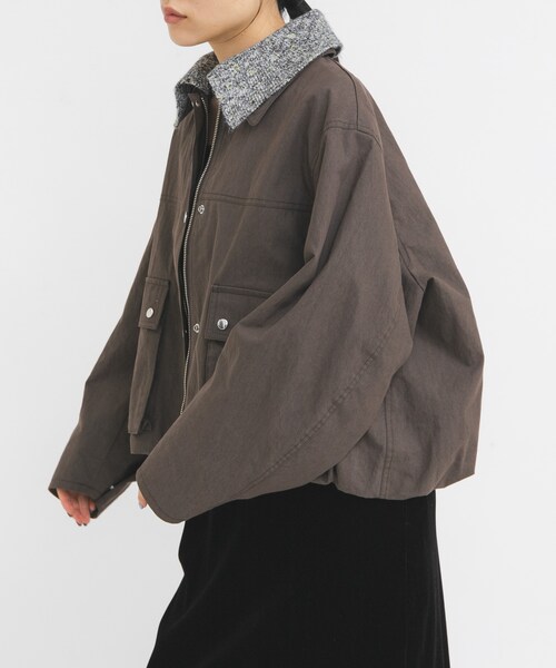 KBF（ケイビーエフ）の「2WAYカラーバルーンブルゾン（ブルゾン・レディース・SMOKYBEIGE/KHAKI/BROWN・One）」の10枚目の写真