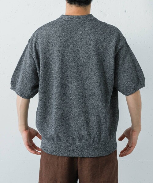 URBAN RESEARCH（アーバンリサーチ）の「crepuscule　Co/Ra Moss Stitch Skipper（ニット/セーター・メンズ・D.GREEN/H GRAY/BLACK・1/2）」の8枚目の写真