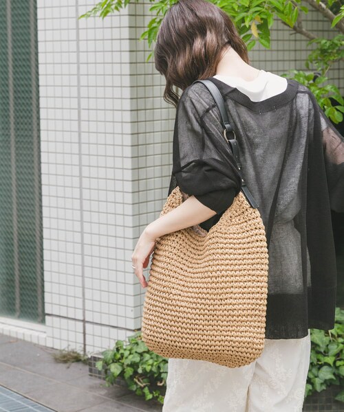 ITEMS URBANRESEARCH（アイテムズ アーバンリサーチ）の「シアーVネックニットカーディガン（カーディガン/ボレロ・レディース・GREGE/BLK/MNT/MOC・FREE）」の7枚目の写真