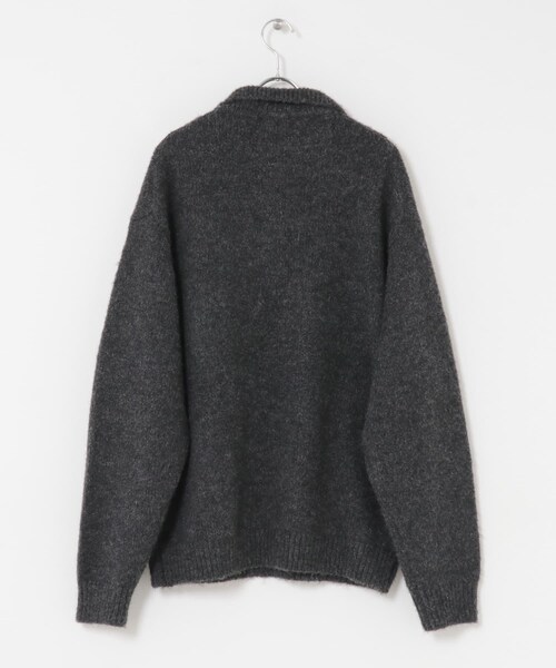 EKAL（エカル）の「シャギーニットポロプルオーバー（ニット/セーター・メンズ・グレー/ブラウン/フォーレンリーブス・M/L）」の15枚目の写真