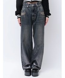 EMODA | フォイルルーズハイウエストジーンズ(デニムパンツ)