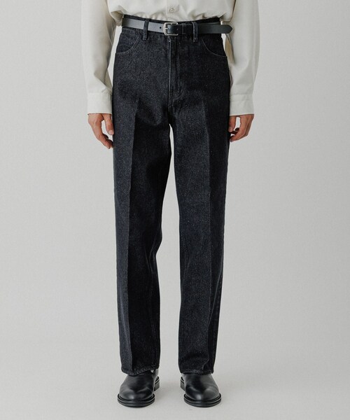 ADAM ET ROPE'（アダムエロペ）の「ストレート デニムスラックス（デニムパンツ・メンズ・ブラック系/ネイビー・L/M/S/XL）」の12枚目の写真