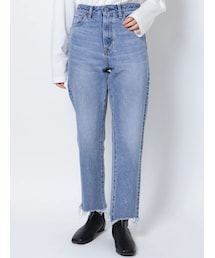 Ungrid | ヘムダメージテーパードデニム(デニムパンツ)