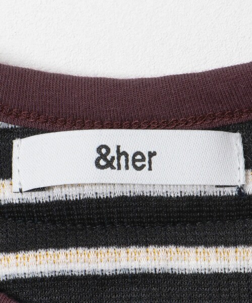 THE GOODLAND MARKET（ザグッドランドマーケット）の「&her　Border Tank（タンクトップ・レディース・GRAY/BROWN・FREE）」の21枚目の写真
