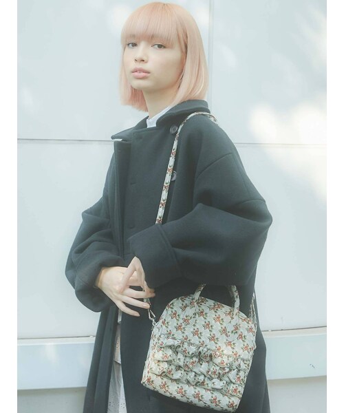 完売タグ付未使用 merry jenny 2wayフリルトート ショルダーバッグ メリージェニー merry jenny 2wayフリルトート （ブラック） -靴