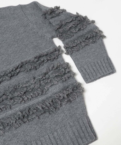 THE GOODLAND MARKET（ザグッドランドマーケット）の「F/CE.　TEXTURE SHIFTED LINES KNIT（ニット/セーター・メンズ・Ivory/Charcoal・S/L）」の11枚目の写真