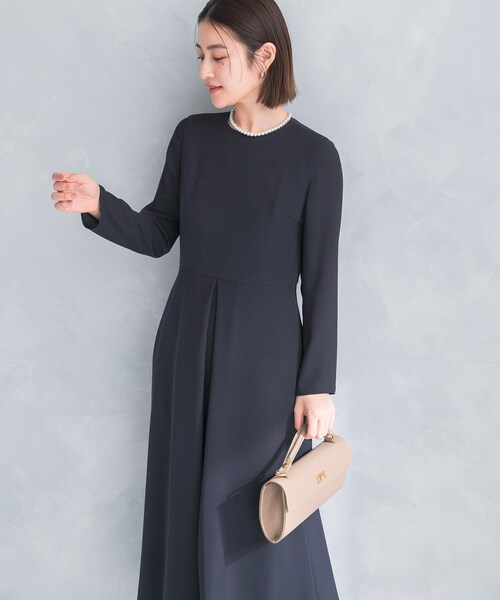 URBAN RESEARCH ROSSO（アーバンリサーチロッソ）の「kaene　シフォン合わせロングワンピース（ワンピース・レディース・beige/navy・M）」の13枚目の写真