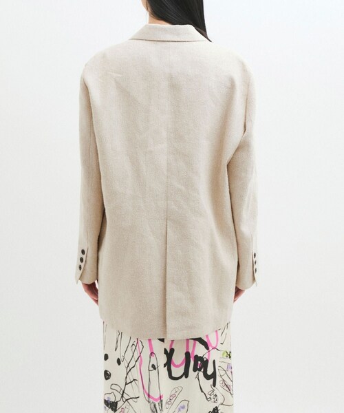 ADAM ET ROPE'（アダムエロペ）の「リネンMIXオーバージャケット（テーラードジャケット・レディース・キナリ/ベージュ・F）」の18枚目の写真