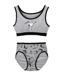 nissen（ニッセン）の「【SNOOPY（スヌーピー）】２点セット（ハーフトップ＋ショーツ）（女の子　子供服・ジュニア服）（ブラジャー・キッズ）」