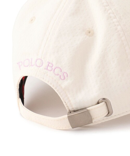 ROPE' PICNIC(ロペピクニック)の「【POLO BCS/ポロ ビーシーエス別注】サッカーストライプロゴ刺繍キャップ(キャップ・レディース・グレー系/キナリ/ネイビー・F)」の18枚目の写真