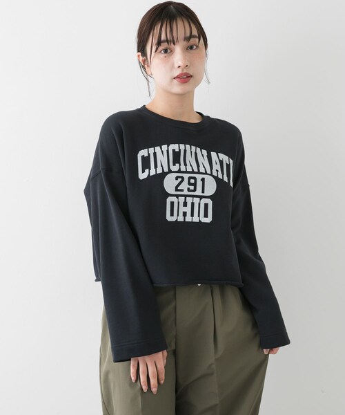 SENSE OF PLACE by URBAN RESEARCH（センスオブプレイスバイアーバンリサーチ）の「『別注』Champion×SENSE OF PLACE　カットオフスウェット（スウェット・レディース・YELLOW/OFF WHITE/NAVY・one）」の20枚目の写真