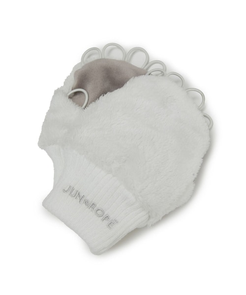 ROPE'（ロペ）の「フリース手甲/Oggi掲載（手袋・レディース・ブラック/グレー/ホワイト・F）」の2枚目の写真