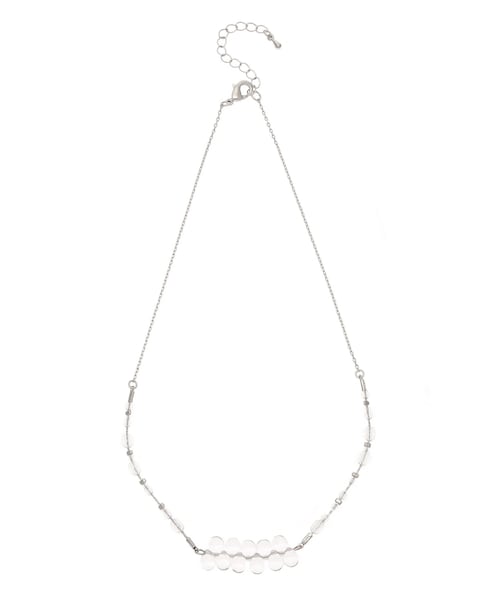 MERCURYDUO（マーキュリーデュオ）の「ドロップビジューネックレス（ネックレス・レディース・クリア・F）」の2枚目の写真