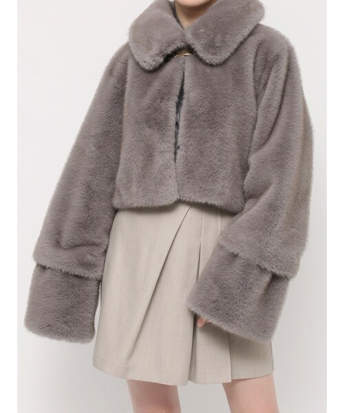 【アウター総選挙1位】ビットショートミンクライクファーコート アウター総選挙1位】ビットショートミンクライクファーコート
