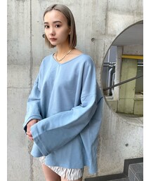 EMODA | ディープVオーバートップ(Tシャツ/カットソー)