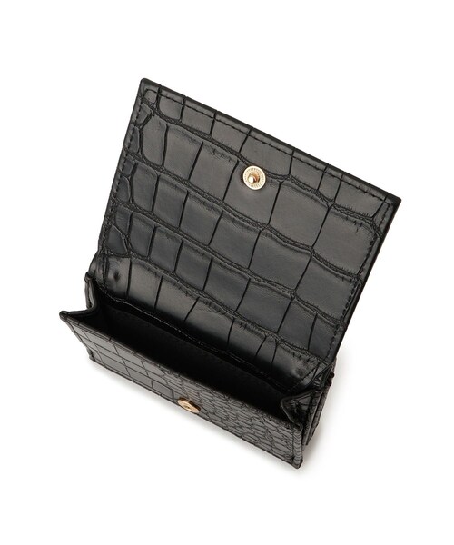 ROPE' PICNIC（ロペピクニック）の「型押しレザーライク三つ折りウォレット（財布・レディース・ブラック/ベージュ/グリーン系・F）」の6枚目の写真