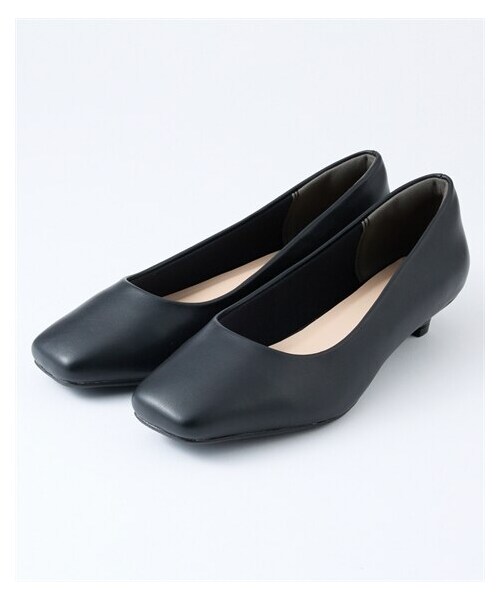 nissen（ニッセン）の「【ゆったり幅広】スクエアトゥローヒールパンプス（ワイズ４Ｅ）（パンプス・メンズ・黒(スムース)/グレー(スエード調)/黒(生地)/グレージュ(エナメル調)/モカベージュ(スエード調)・23.0cm/4E/23.5cm/4E/24.0cm/4E/24.5cm/4E/25.0cm/4E/25.5cm/4E/26.0cm/4E/26.5cm/4E/27.0cm/4E）」の9枚目の写真