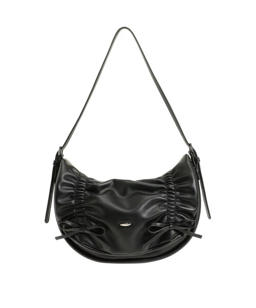 EATME（イートミー）の「ギャザーリボンショルダーバック（ショルダーバッグ・レディース・アイボリー/ブラック/ブルー・F）」の5枚目の写真