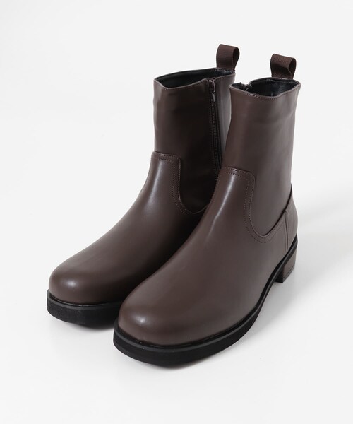 SENSE OF PLACE by URBAN RESEARCH（センスオブプレイスバイアーバンリサーチ）の「ラウンドトゥサイドジップブーツ（ブーツ・メンズ・BLACK/BROWN・26.5/27.5）」の22枚目の写真