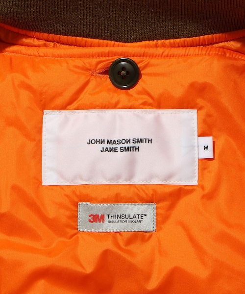 ADAM ET ROPE'（アダムエロペ）の「【JOHN MASON SMITH/ジョン メイソン スミス】MICRO RIPSTOP NYLON REMOVABLE LINER MA-1（MA-1・メンズ・ブラック/オリーブ/ピンク・L/M）」の20枚目の写真