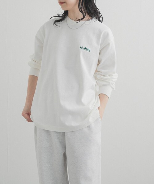 URBAN RESEARCH DOORS(アーバンリサーチドアーズ)の「L.L.Bean JAPAN EDITION LONGSLEEVET-SHIRTS(Tシャツ/カットソー・レディース・WHITE/BIRCH/GREY/SAX/RED/NAVY・M)」の9枚目の写真
