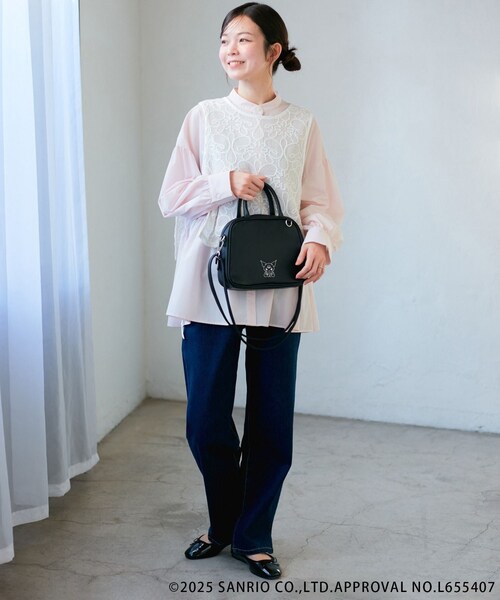 ROPE' PICNIC（ロペピクニック）の「【ROPE' PICNIC×Sanrio characters】軽くてやわらかいバレエシューズ（バレエシューズ・レディース・ブラック/シルバー系・L/M/S）」の10枚目の写真