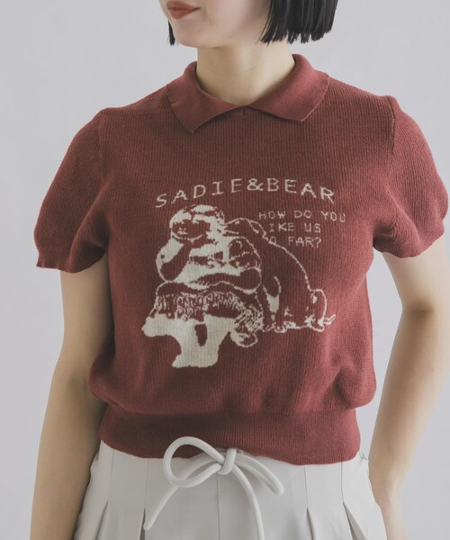 THE GOODLAND MARKET（ザグッドランドマーケット）の「old honey　45℃ KNIT TOPS（ニット/セーター・レディース・BROWN/YELLOW・Free）」の6枚目の写真