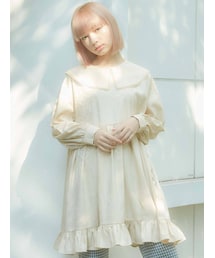 merry jenny | flowerジャガードミニワンピース(ワンピース)