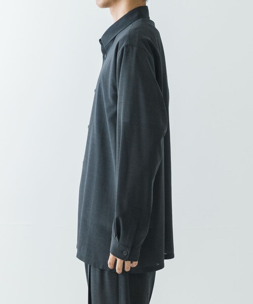 URBAN RESEARCH（アーバンリサーチ）の「『別注』ATON×URBAN RESEARCH　OVERSIZED SHIRTS（シャツ/ブラウス・メンズ・075NAV/IND/004CHA・4/6）」の17枚目の写真