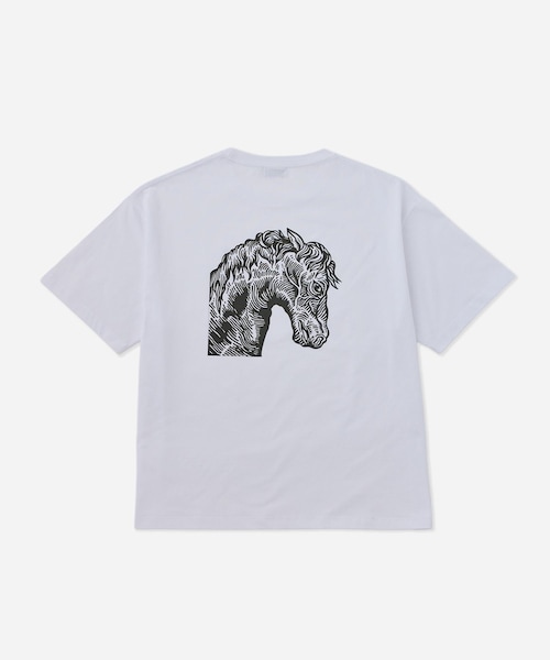 Saturdays NYC（サタデーズ ニューヨークシティ ）の「NUTS ART WORKS × Saturdays NYC Tee（Tシャツ/カットソー・レディース・スミクロ/ホワイト/ダークブラウン・L/M/XL）」の4枚目の写真