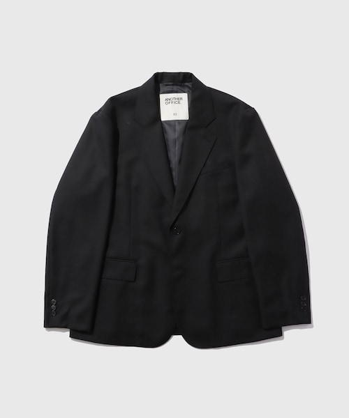 ADAM ET ROPE'（アダムエロペ）の「【ANOTHER OFFICE/アナザーオフィス】Legacy Single Wool Blazer（テーラードジャケット・メンズ・ブラック/チャコール・1/2/3）」の3枚目の写真