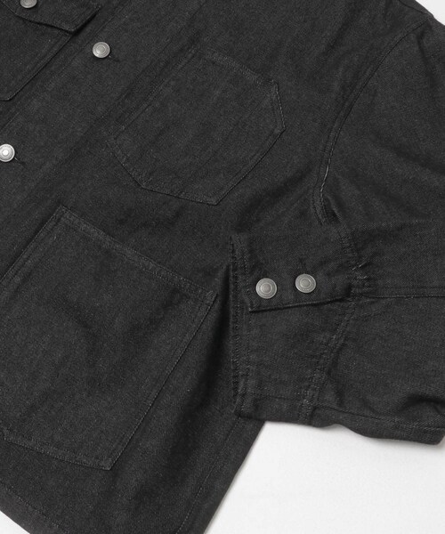 ITEMS URBANRESEARCH(アイテムズ アーバンリサーチ)の「デニムオーバーノーカラージャケット(デニムジャケット・レディース・BLK/BRN/IDG・Free)」の13枚目の写真