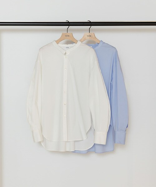 URBAN RESEARCH ROSSO（アーバンリサーチロッソ）の「YENN　PADDED COLLAR SHIRTS（シャツ/ブラウス・レディース・OWHITE/SAX・FREE）」の9枚目の写真