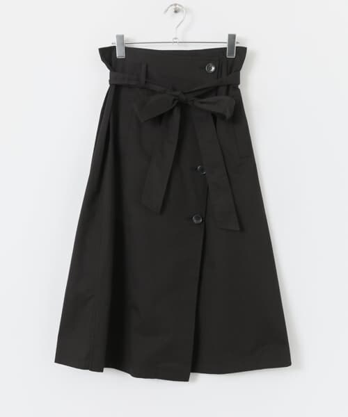 RODE SKO（ロデスコ）の「OREICHALKOS　ラップミディスカート（スカート・レディース・BLACK・36/38）」の6枚目の写真