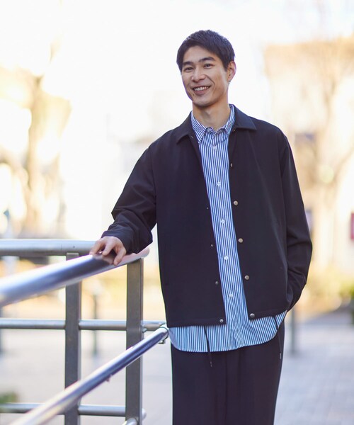 ITEMS URBANRESEARCH(アイテムズ アーバンリサーチ)の「『セットアップ対応』ウォッシャブル×クールタッチ TRコーチジャケット(ブルゾン・メンズ・CHK/BEG/GRY/BLK・M/L)」の7枚目の写真