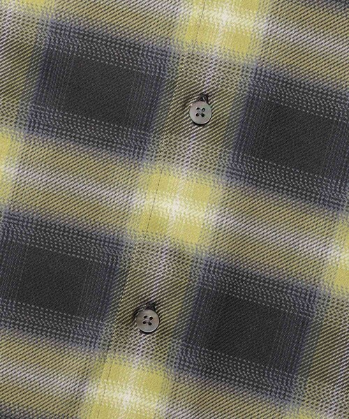ADAM ET ROPE'（アダムエロペ）の「《別注》【KANEMASA PHIL. / カネマサ フィル】28G Ombre Check Modest Shirt（シャツ/ブラウス・メンズ・ブラック/ブルー系/イエロー・L/M）」の20枚目の写真
