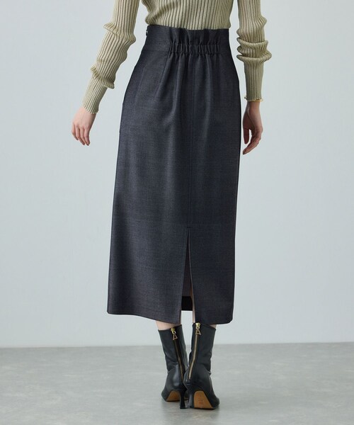 ROPE'（ロペ）の「[美人スカート]トリアセツイル ポケット付きタイトスカート(デニムライク)/イージーケア・セットアップ対応（スカート・レディース・ネイビー系・36/38/40）」の7枚目の写真