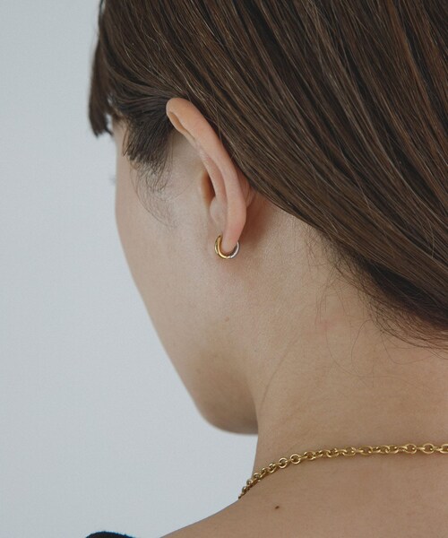 URBAN RESEARCH Sonny Label（アーバンリサーチサニーレーベル）の「ステンレスツートーンフープピアス（ピアス（両耳用）・レディース・MIX・One）」の3枚目の写真