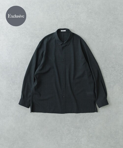 URBAN RESEARCH（アーバンリサーチ）の「『別注』ATON×URBAN RESEARCH　OVERSIZED SHIRTS（シャツ/ブラウス・メンズ・075NAV/IND/004CHA・4/6）」の6枚目の写真
