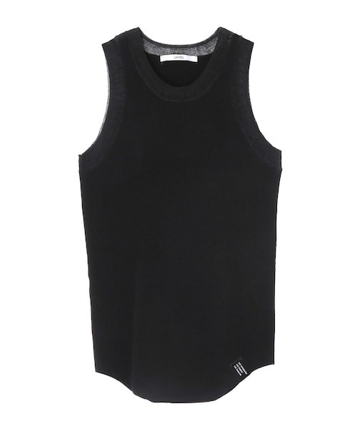 UN3D.（アンスリード）の「SHEER DOCKING KNIT TT（タンクトップ・レディース・グレー/ブラック/ライム/ブルー・F）」の2枚目の写真