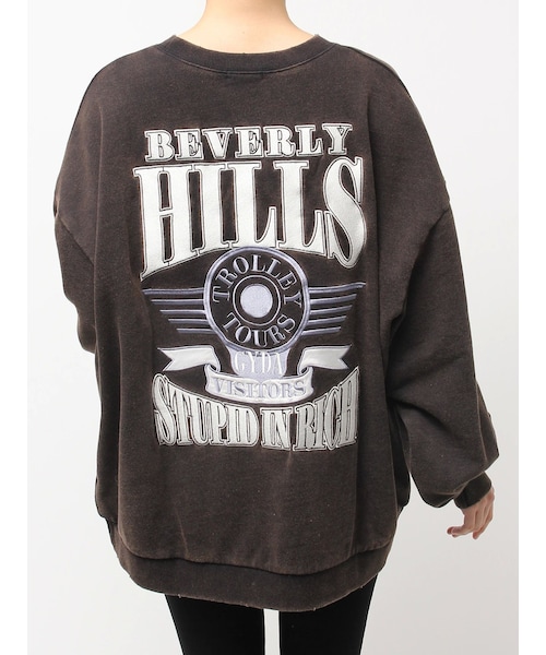 GYDA（ジェイダ）の「BEVERLY HILLSドルマンスウェットトップス（スウェット・レディース・オフホワイト/グレー/レッド/キャメル/ブラック/ネイビー/ピンク・F）」の20枚目の写真