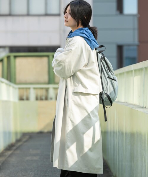 EKAL（エカル）の「T/Cツイルステンカラーコート（ステンカラーコート・レディース・アイボリー/カーキ/ベージュ・One）」の10枚目の写真