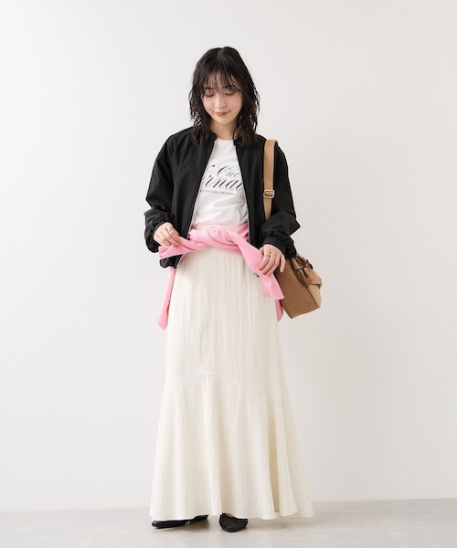 VIS(ビス)の「ボリュームバルーンブルゾン/UVケア・イージーケア(ブルゾン・レディース・ブラック/キナリ/カーキ・F)」の12枚目の写真